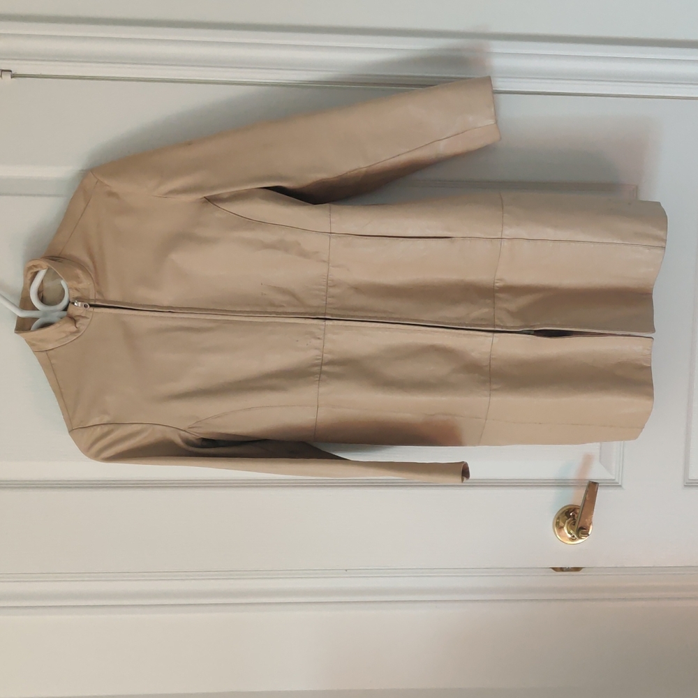 Amichi Spain leather trench high quality soft leather